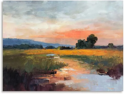 Miniatura 14 de ATELIYISHU Lienzo decorativo para pared, imágenes al aire libre, arte de pared, impresionismo, paisaje de naturaleza serena, pintura al óleo
