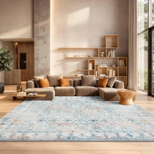 Miniatura 11 de SAFAVIEH Alfombra de área de 12 x 15 pulgadas, colección Tulum, grande, diseño marroquí bohemio envejecido, no desprende pelusa y fácil de limpiar