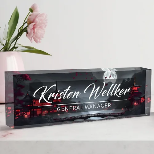 Miniatura 24 de Placa de Nombre Personalizada a Criterio, Placa de Escritorio de Acrílico, Decoración de Oficina para Mujeres y Hombres, Regalos de Agradecimiento