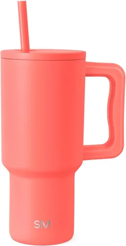 Miniatura 45 de Simple Modern Vaso Trek de 40 oz con Asa y Tapa con Pajilla Vaso de Viaje Aislado de Acero Inoxidable Apto para Portavasos Slumberland