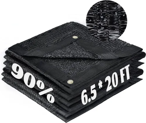Miniatura 55 de LOVE STORY 6.5 x 6.5 pies, 40% de tela negra para sombra con ojales, malla de malla para jardín, cubierta de plantas, invernadero y patio