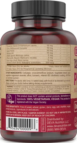 Miniatura 3 de DEVA Vitaminas veganas multivitamínico prenatal y mineral, un día, 90 tabletas vegetarianas, paquete de 2