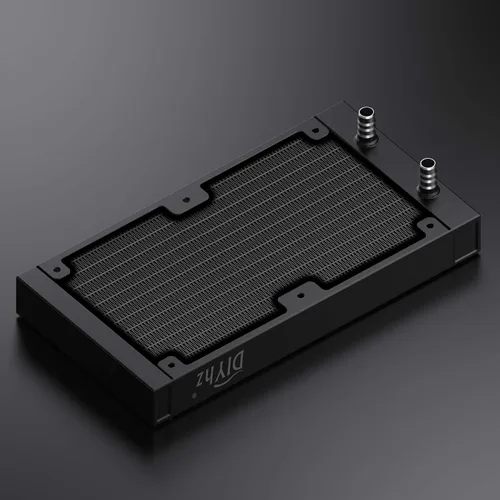 Miniatura 5 de Radiador de Refrigeración por Agua de Aluminio de 12 Tubos para CPU de 240mm, Sin Ventilador de 120mm, DC12V Negro