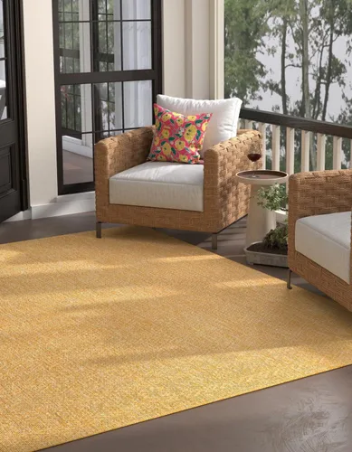 Miniatura 87 de Unique Loom Collection Alfombra de Área Plana Casual de Transición Sólida Jaspeada para Interiores/Exteriores (Pasillo 2' x 6' 1", Azul/Azul Marino)