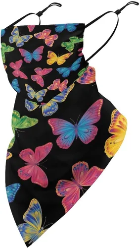 Bufanda de protección solar UV, bufanda triangular reutilizable con lazo para las orejas