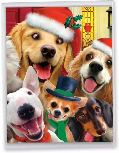 Miniatura 9 de The Best Card Company - Tarjeta de felicitación navideña jumbo divertida (8.5 x 11 pulgadas) - Tarjeta divertida de animales para niños, tarjeta