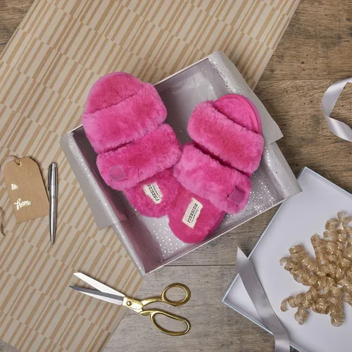 Miniatura 11 de Dearfoams Fireside Benalla - Pantuflas de piel de oveja de doble banda fácil de poner y quitar para mujer