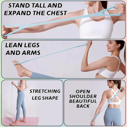 Miniatura 3 de Bandas de resistencia, bandas de ejercicio unisex para brazos y pecho, expandidor de yoga, gimnasio, fitness, palabra de tracción elástica