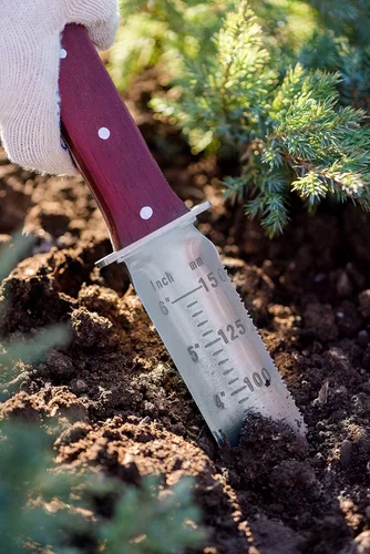 Miniatura 8 de Cuchillo Hori Hori - Herramienta de jardinería para jardinería, excavación, deshierbe, corte, plantación con funda de cuero, hoja de acero