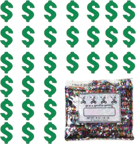 Miniatura 5 de Signo de dólar de confeti oro - paquete al por menor #8891 QS0