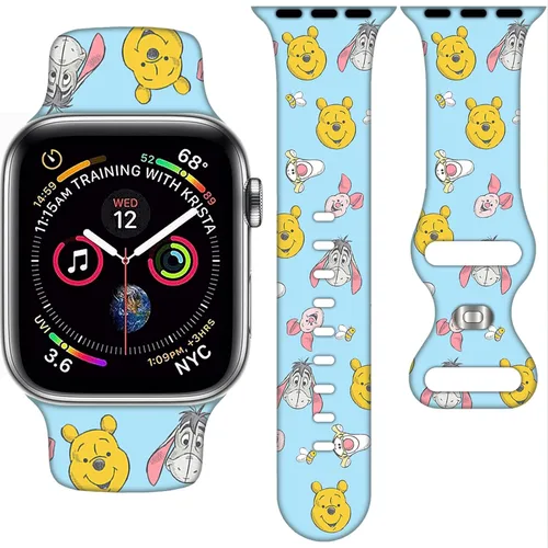 Miniatura 19 de Correa de silicona de dibujos animados compatible con Apple Watch de 1.496/1.575/1.614/1.654/1.732 pulgadas, bonitas correas de repuesto para Apple