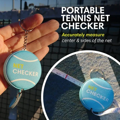 Miniatura 2 de Scoring Right Net Checker - Cinta métrica de altura de red para tenis y llavero Azul
