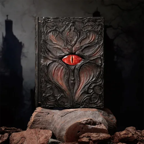 Miniatura 2 de Diario de ojo de dragón, libros de bocetos de ojo demoníaco, grimorio, cuaderno de grabado de resina 3D hecho a mano para campañas de DND, diario