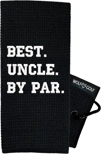 Miniatura 13 de Wolf Golf Towels - Toalla de golf Best Papa by Par - Accesorios de golf para hombre - Regalos de golf para hombres - Toalla de golf divertida