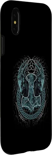Miniatura 3 de Funda para iPhone X/XS Viking Mjolnir Thors Hammer Pagan Norse Mythology Case