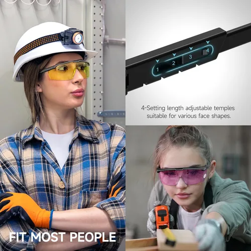 Miniatura 6 de xaegistac Gafas de seguridad antivaho con escudos laterales, gafas protectoras UV400, gafas de seguridad resistentes a los impactos para hombres