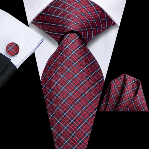 Miniatura 91 de Dubulle Corbata tejida de cachemira para hombre y gemelos de pañuelo para hombre, conjunto de gemelos para boda formal y negocios