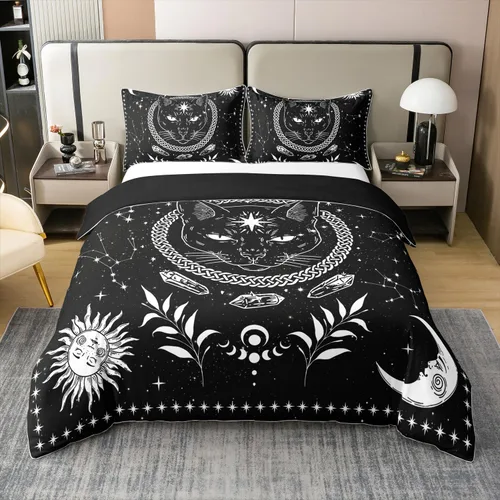 Miniatura 26 de 100% Algodón Natural Acuarela Juego de Ropa de Cama con Diseño Marino para Niños y Niñas, Juego de Cama con Estrella de Mar y Caracol Azul, Juego