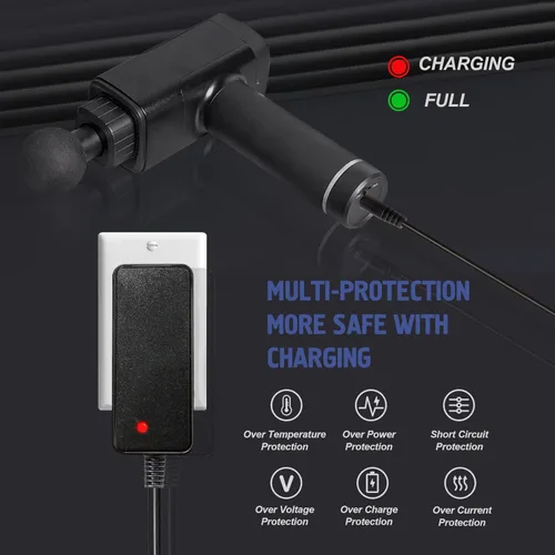 Miniatura 3 de Adaptador de CA de 24 V para pistola de masaje Salida del cargador: DC 24V o 25.2V Pistola de masaje Cable de alimentación Muscle Blaster Solo se