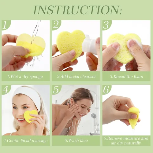 Miniatura 5 de Sieral 120 esponjas faciales comprimidas para mujeres con contenedor, almohadillas desechables para lavar la cara, exfoliante, esteticista, Lemon