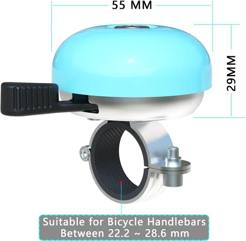 Miniatura 3 de Greallthy Campana de bicicleta clásica para adultos y jóvenes, campana de bicicleta para manillar para adultos, accesorios de campana de bicicleta