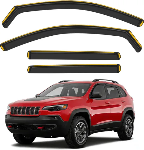 Miniatura 14 de Deflectores de lluvia inastillables en canal para Toyota RAV4 2013-2018, deflectores de ventana con clip, viseras de ventilación, protectores