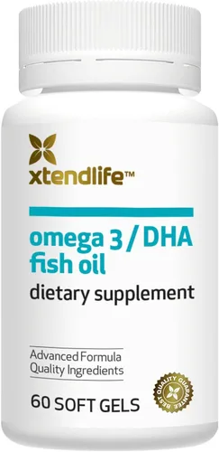 Xtendlife Aceite de pescado Omega 3/DHA 1100 mg (700 mg DHA), suplemento Omega 3 para corazón, cerebro y articulaciones (60 unidades)