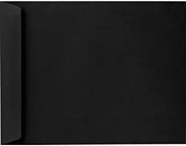 LUXPaper Sobres de extremo abierto de 6 x 9 pulgadas, despegar y prensar, negro medianoche, texto de 80 libras, 50 unidades
