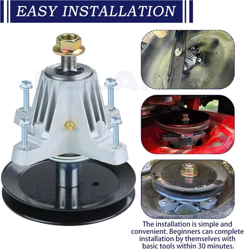 Miniatura 8 de Paquete de 2 conjuntos de husillo 918-06976 con polea 756-05034A reemplazan al husillo Cub Cadet 918-06976A 618-06976 para Cub Cadet XT1-LT42
