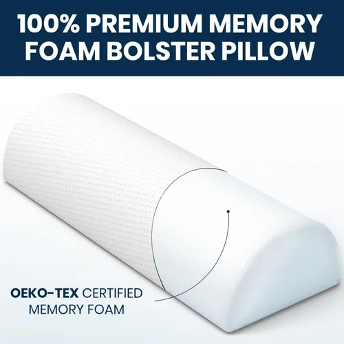 Miniatura 7 de Everlasting Comfort - Almohada debajo de la rodilla para dormir de espalda - Almohada de espuma viscoelástica en forma de media luna para el dolor