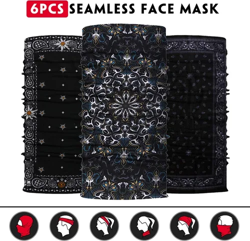 Miniatura 5 de Bufanda tipo mascarilla para hombre y mujer, sin costuras, pañuelo para la cara, pasamontañas, diadema, envoltura para la cabeza, gorro