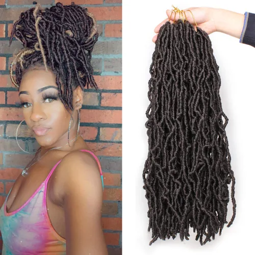 Miniatura 25 de ZRQ Extensiones de cabello sintético de ganchillo de 36 pulgadas, 3 paquetes, color negro natural, preenlazadas, largas, de diosa, sintéticas, 1b#