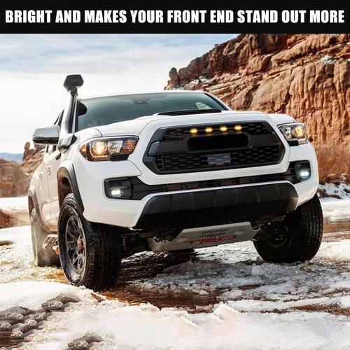 Miniatura 2 de Seven Sparta 4 luces LED para parrilla con adaptador de fusible compatibles con parrilla delantera Toyota Tacoma TRD Pro OEM 2016-2023
