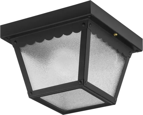 Progress Lighting 1 luz de techo empotrada para interiores y exteriores, accesorio de montaje en techo interior y exterior para porches, patios,