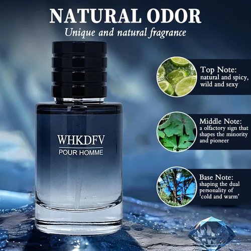 Miniatura 4 de Eau de Toilette - Colonia de feromonas para hombres, aroma cítrico fresco y duradero, aroma a base de limón, pimienta, cedro, adecuado