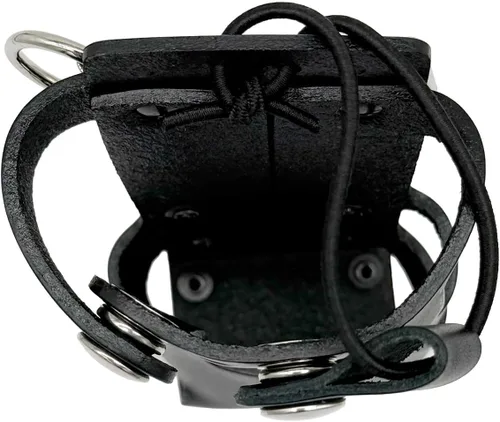 Miniatura 5 de Boston Leather Paquete de tres artículos: correa antideslizante para correa de radio, correa de radio de bombero/cinturón, soporte de radio de Negro
