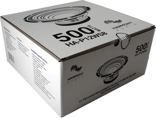 Miniatura 6 de Harmony Audio HA-P12WS8 Subwoofer/Altavoz Altavoz de Repuesto Raw de 12" Pro PA 500W - Imán de 48oz