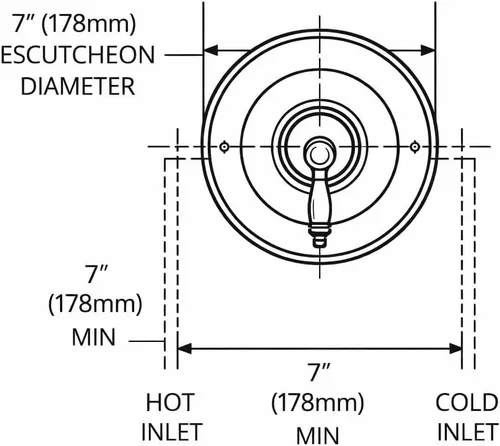 Miniatura 3 de Moen T2151 Brantford Moldura para válvula Posi-temp, T2151