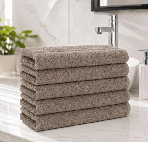Miniatura 4 de Juego de 12 toallas de baño 100% algodón, 500 GSM, toalla de baño grande suave, superabsorbente, secado rápido, ideal para piscina, hogar, gimnasio