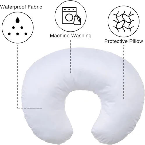 Miniatura 5 de Winmany Funda de almohada de lactancia impermeable para bebé, funda de almohada para lactancia materna, funda suave reemplazable para niños y niñas