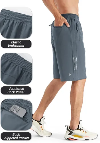 Miniatura 3 de Pantalones cortos deportivos para hombre, pantalones cortos de entrenamiento para correr, tenis, gimnasio, 5, 7, 9 pulgadas, cómodos, ligeros, 3