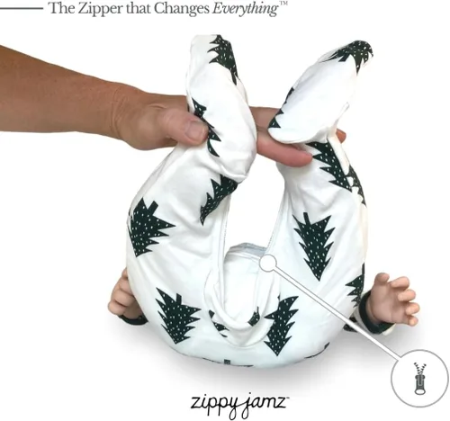 Miniatura 14 de ZippyJamz - Pijama orgánica para bebé con pies y cremallera para cambiar pañales fácil y rápido