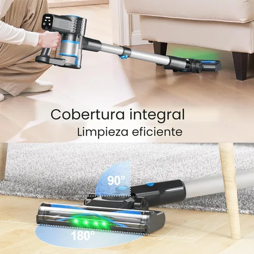 Miniatura 4 de Aspiradora sin cable, potente aspiradora ligera de palo con soporte autónomo, anti-enredos, aspiradora recargable 8 en 1 para el hogar, pisos de Azul