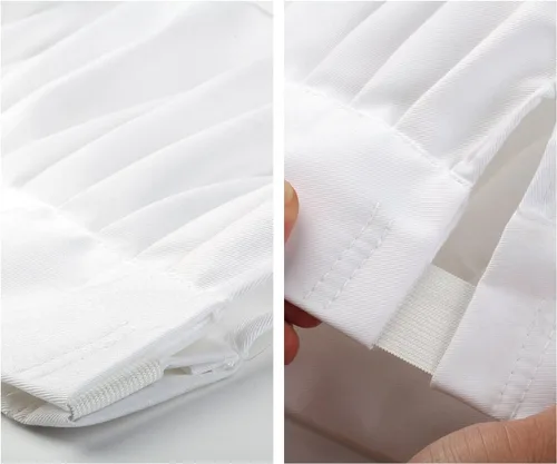 Miniatura 7 de yotache Juego de delantal y sombrero de chef y delantal de cocina para adultos, disfraz de panadero blanco ajustable para hombres y mujeres, 1 juego