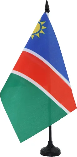 Miniatura 141 de AZ FLAG Sierra Leone Bandera de mesa 5'' x 8'' - Bandera de escritorio de Sierra Leona 21 x 14 cm - Bastón y base de plástico negro