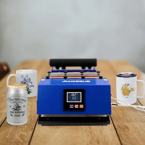 Miniatura 6 de Máquina de prensa de calor para vasos MAIKESUB para vasos en blanco de 16-30 oz Skinny Jar de vidrio con configuración de temperatura y temporizador