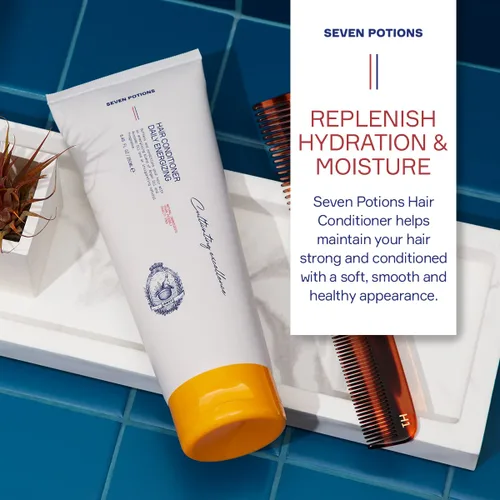 Miniatura 2 de SEVEN POTIONS Acondicionador de cabello para hombres – Restaura la humedad y la hidratación – Combate enredos y puntas abiertas – Suavizante natural
