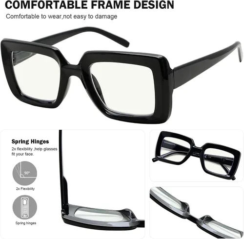 Miniatura 4 de Eyekepper Paquete de 4 lentes de lectura progresivos multienfoque con bloqueo de luz azul para mujeres sin línea multifocal