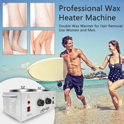 Miniatura 8 de Calentador de cera doble profesional eléctrico calentador de cera para depilación, olla de cera doble, parafina, piel facial, cuerpo, spa, salón