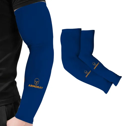 ARMORAY Mangas de brazo para hombres y mujeres, UPF 50, manga de compresión deportiva de enfriamiento para baloncesto, golf, correr, cobertura de